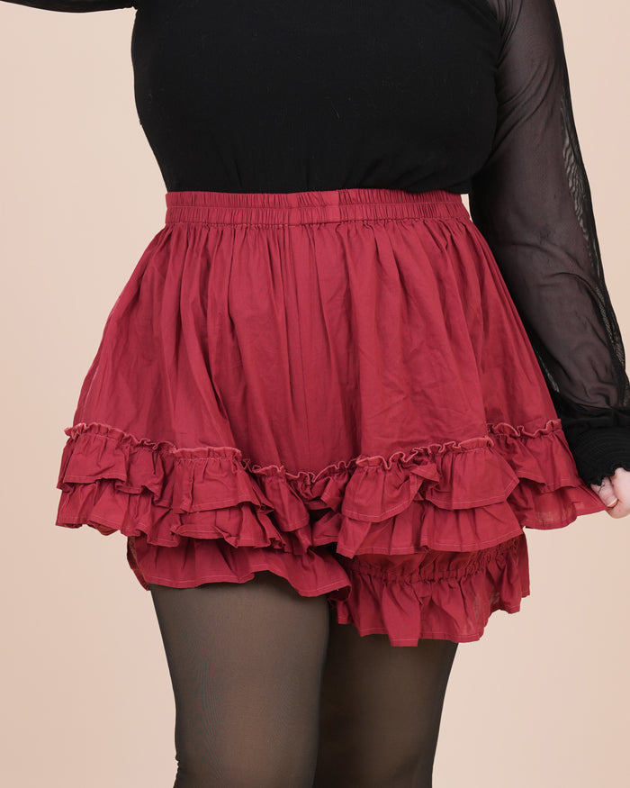 100% Cotton Bloomers in Carmine Rose
