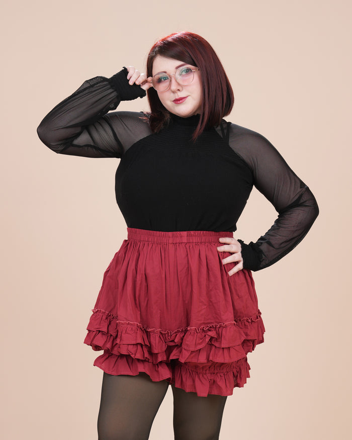 100% Cotton Bloomers in Carmine Rose