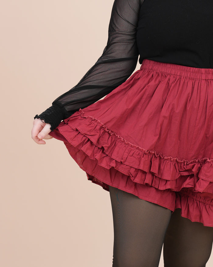 100% Cotton Bloomers in Carmine Rose