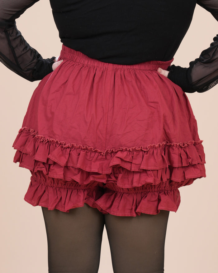 100% Cotton Bloomers in Carmine Rose