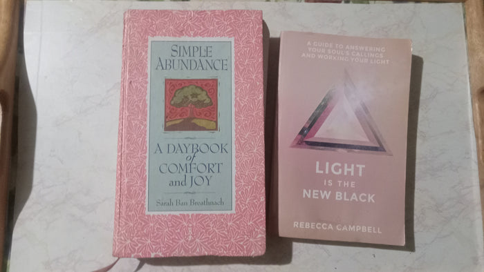 2 Books Simple Abundance + Light in the New Black Bundle