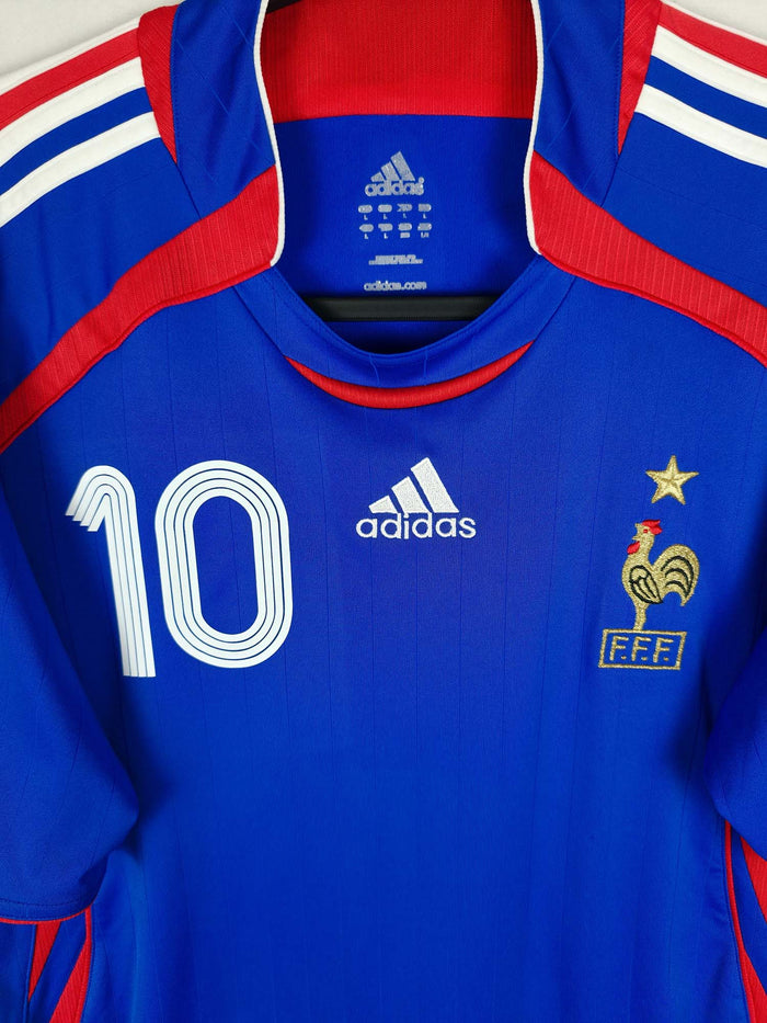 2006-07 France Home Shirt Zidane #10 - detailed view