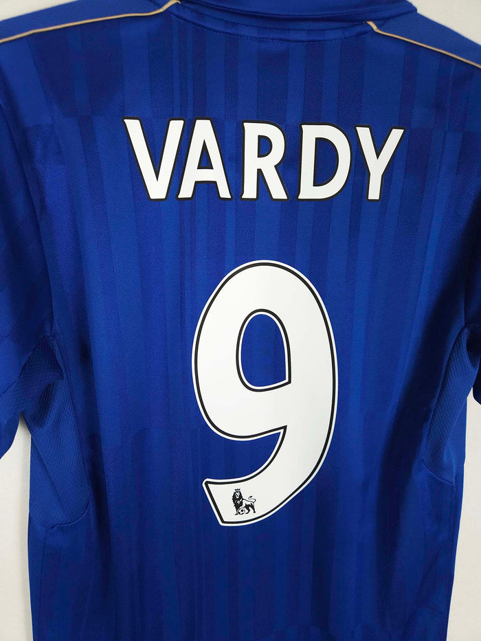 2016-17 Leicester City Home Shirt Vardy #9 - detailed view