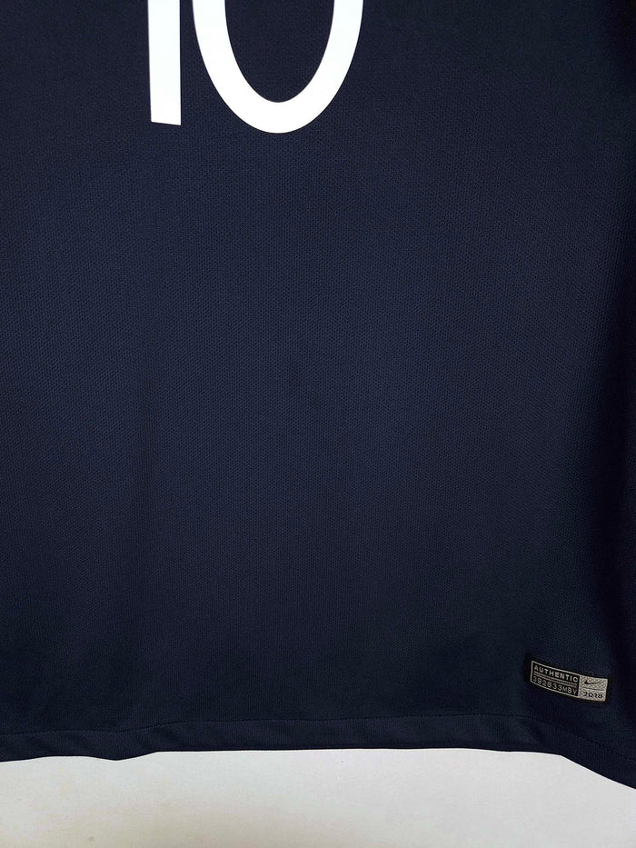 2018-19 France Home Shirt Mbappe #10 - detailed view
