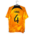 2022-23 Netherlands Home Shirt Virgil #4 - back view