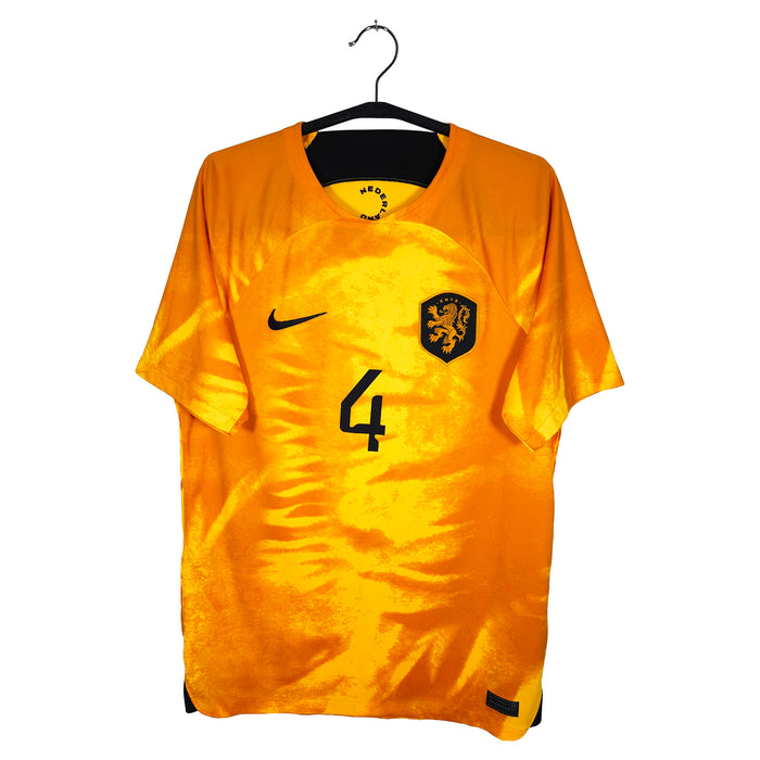 2022-23 Netherlands Home Shirt Virgil #4 - front view