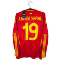 2024-25 Spain Home Shirt Lamine Yamal #19 (LS) - back view