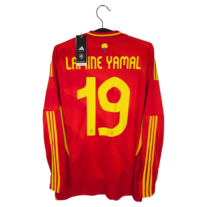 2024-25 Spain Home Shirt Lamine Yamal #19 (LS) - back view
