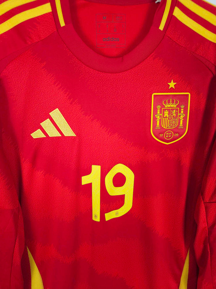 2024-25 Spain Home Shirt Lamine Yamal #19 (LS) - detailed view