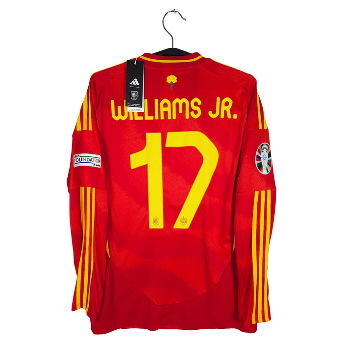 2024-25 Spain Home Shirt Williams Jr. #17 (LS) - back view
