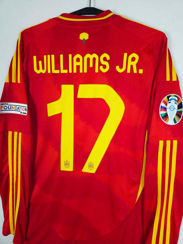 2024-25 Spain Home Shirt Williams Jr. #17 (LS) - detailed view