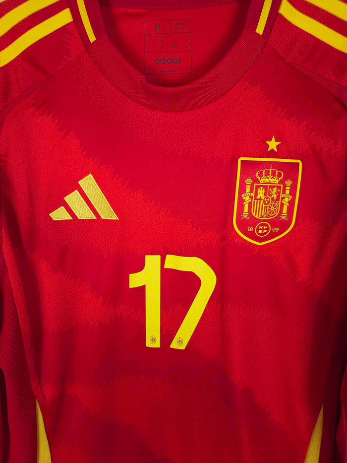 2024-25 Spain Home Shirt Williams Jr. #17 (LS) - detailed view