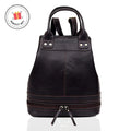 3-in-1 Convertible Leather Backpack Tote Handbag