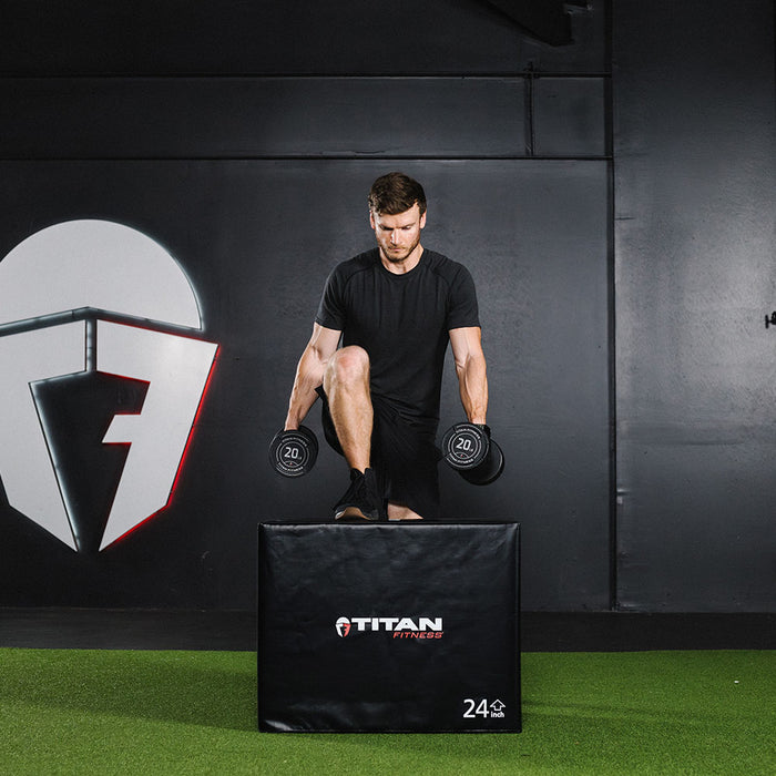 3-in-1 Soft Foam Plyometric Box – 20 inch x 24 inch x 30 inch