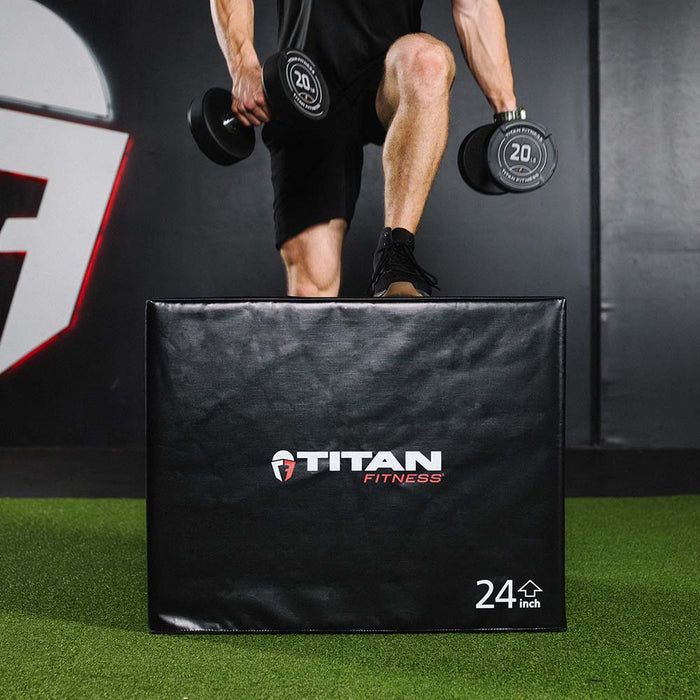 3-in-1 Soft Foam Plyometric Box – 20 inch x 24 inch x 30 inch