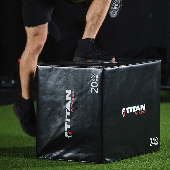 3-in-1 Soft Foam Plyometric Box – 20 inch x 24 inch x 30 inch
