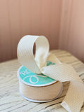 1.5 x 10yd Mini Cream Harlequin Ribbon