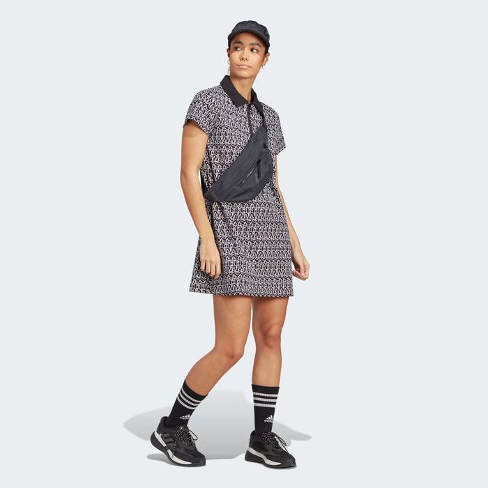ADIDAS ALLOVER GRAPHIC POLO DRESS - IC5707
