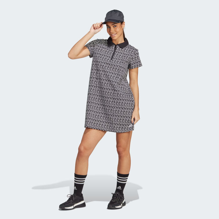 ADIDAS ALLOVER GRAPHIC POLO DRESS - IC5707