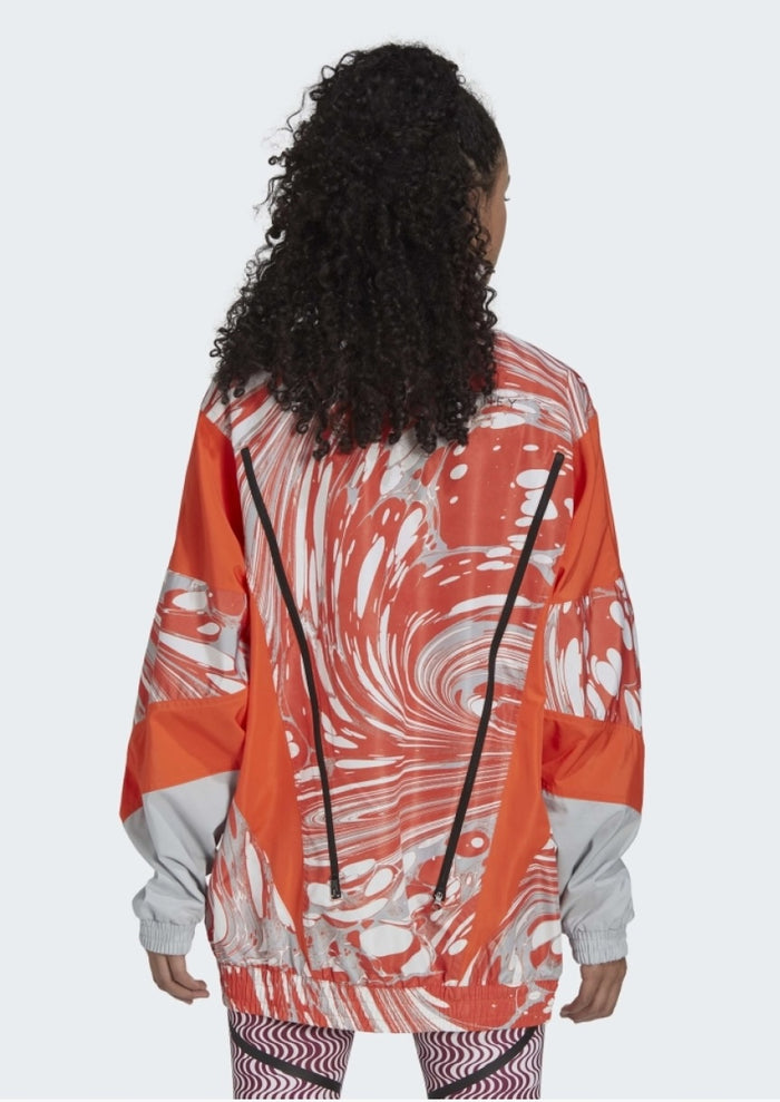 Adidas by Stella McCartney Orange Printed Loose Fit Jacket HI6065