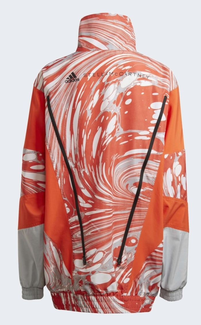 Adidas by Stella McCartney Orange Printed Loose Fit Jacket HI6065