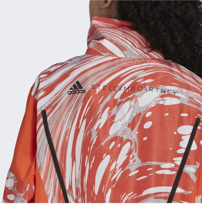Adidas by Stella McCartney Orange Printed Loose Fit Jacket HI6065