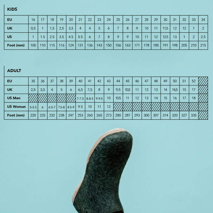 Adults Felted Wool Open Heel Slipper - Charcoal