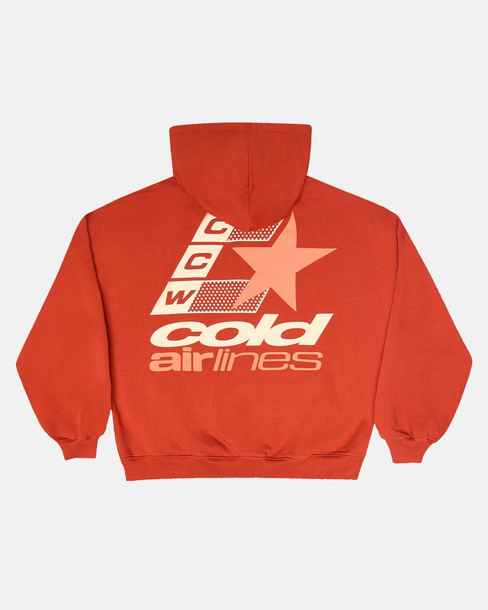 AIRLINES HOODIE RED CLAY - COLD CULTURE