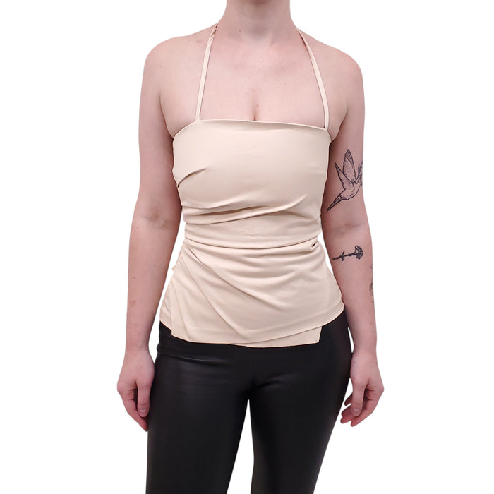 A.L.C. CREAM ROUCHED CORSET TOP - SIZE 00