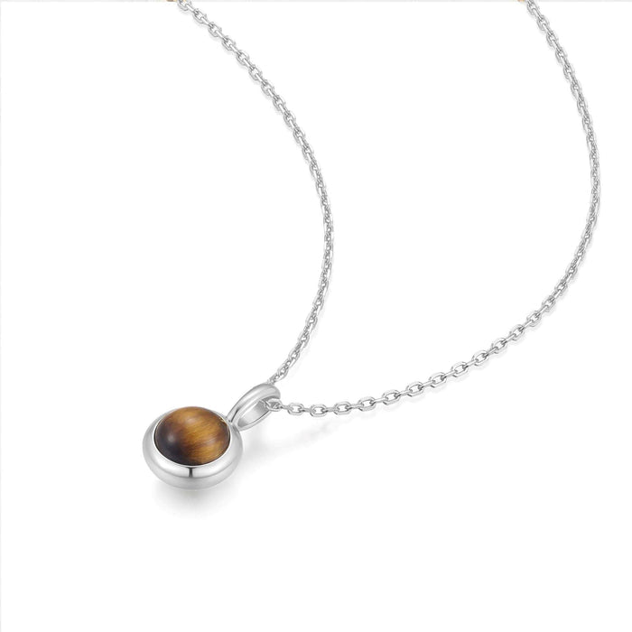 Ania Haie Silver Tiger Eye Pendant Necklace