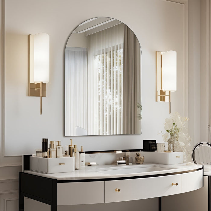 Arched 600 x 900 Polished Edge Mirror - Acqua Bathrooms