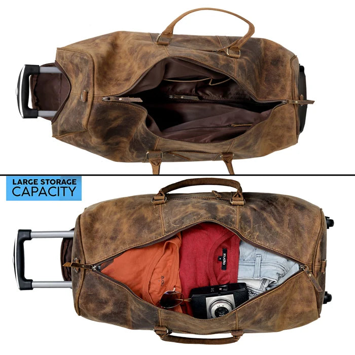 Atlanta Buffalo Leather Duffle Bag