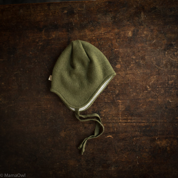 Baby & Kids Boiled Merino Wool Hat - Olive