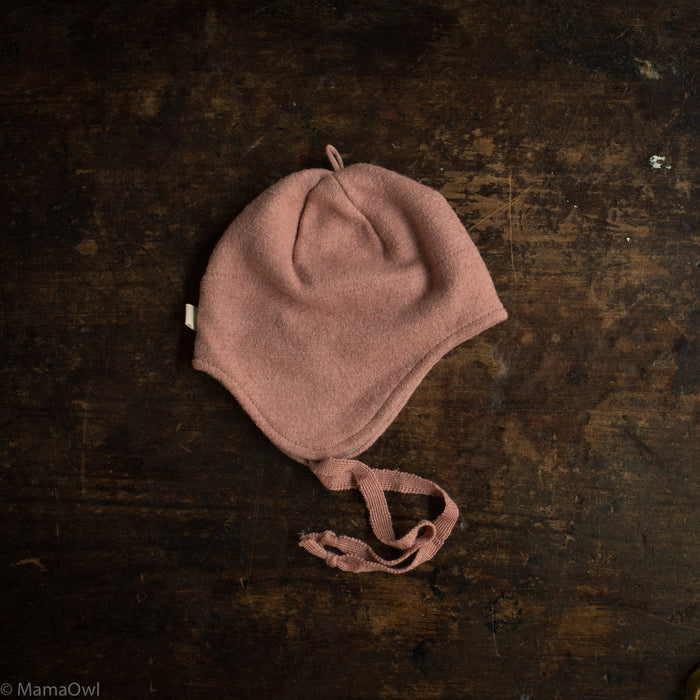 Baby & Kids Boiled Merino Wool Hat - Rose