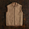 Baby & Kids Boiled Merino Wool Zip Vest - Caramel