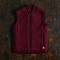Baby & Kids Boiled Merino Wool Zip Vest - Cassis