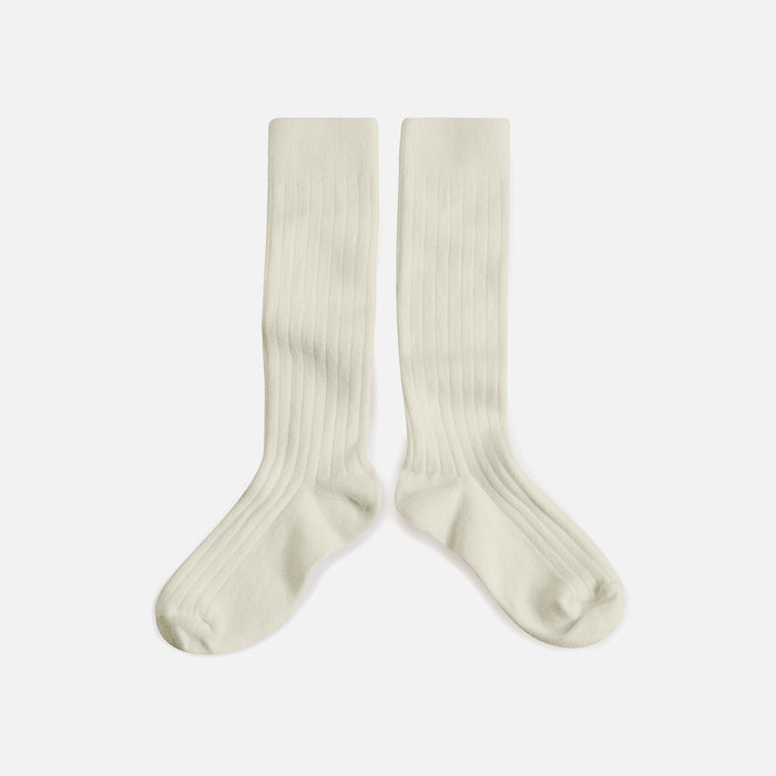Baby & Kids Cotton Knee Socks - Cream
