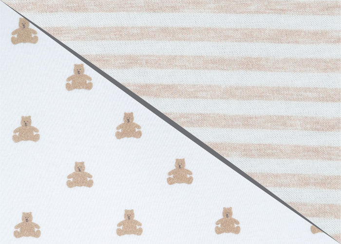 Tan Teddy Bears & Stripes (2407)
