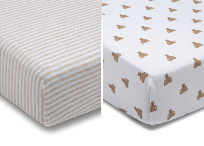 Tan Teddy Bears & Stripes (2407)