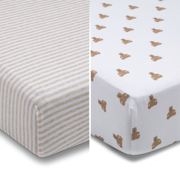 Tan Teddy Bears & Stripes (2407)