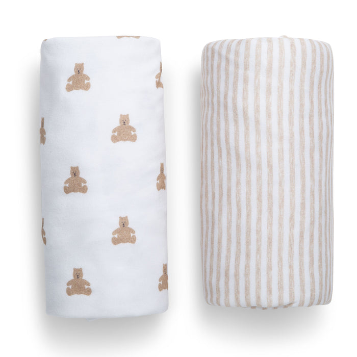 DCB: Tan Teddy Bears & Stripes (2407)