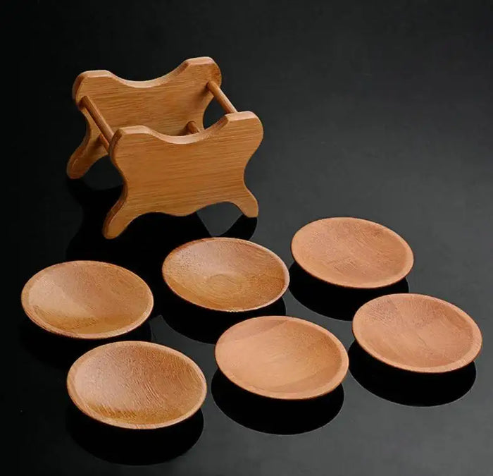 Bamboo Coaster Tea Cup Mat / Coaster and Stand - King Tea Mall