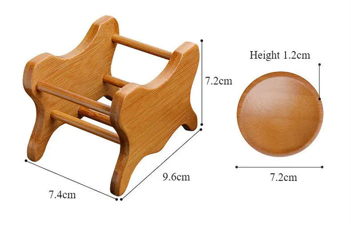 Bamboo Coaster Tea Cup Mat / Coaster and Stand - King Tea Mall