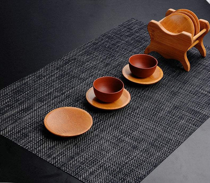 Bamboo Coaster Tea Cup Mat / Coaster and Stand - King Tea Mall