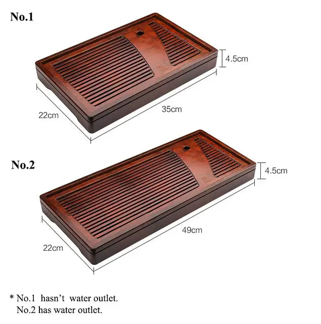Bamboo Tea Tray with Water Tank 2 Variations Big / Small - King Tea Mall