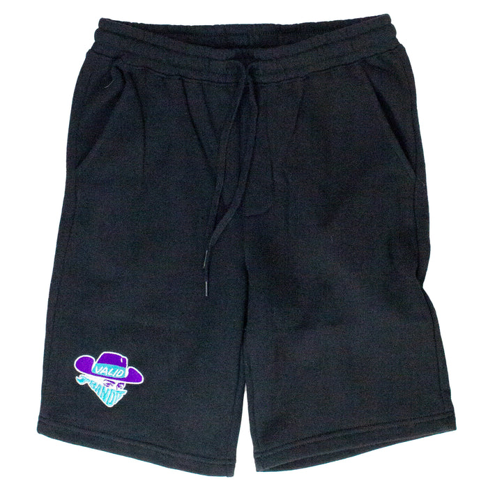 Bandit Black Shorts Teal and Purple