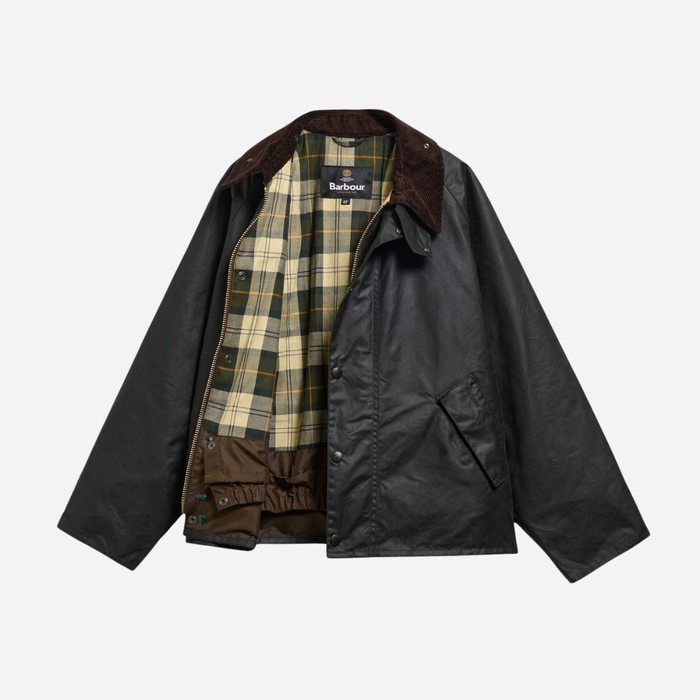Barbour Transport Wax Jacket - Sage Olive