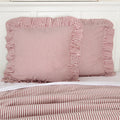 Barn Red & White Ticking Euro Sham-Lange General Store