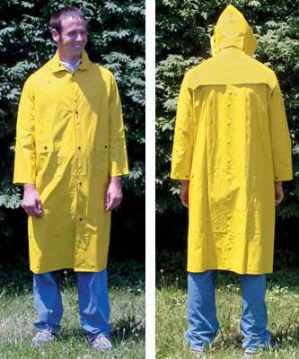 Base35 Knee-Length Yellow Raincoat