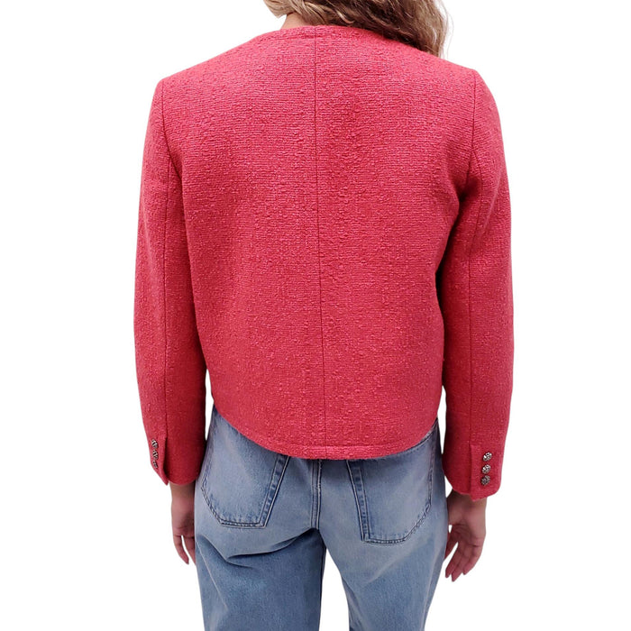 BA&SH RED TWEED JACKET - SIZE XS